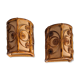 Paire d'appliques en bambou