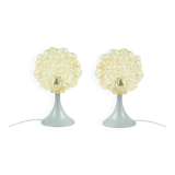 Pair of Mid-Century Modern Bubble Glass Table Lamps by H. Tynell, 1960s