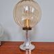 Amber Glass Table Lamp, Space Age Style, 1970s