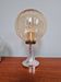 Amber Glass Table Lamp, Space Age Style, 1970s