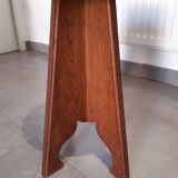 Tabouret ancien en chêne massif art populaire