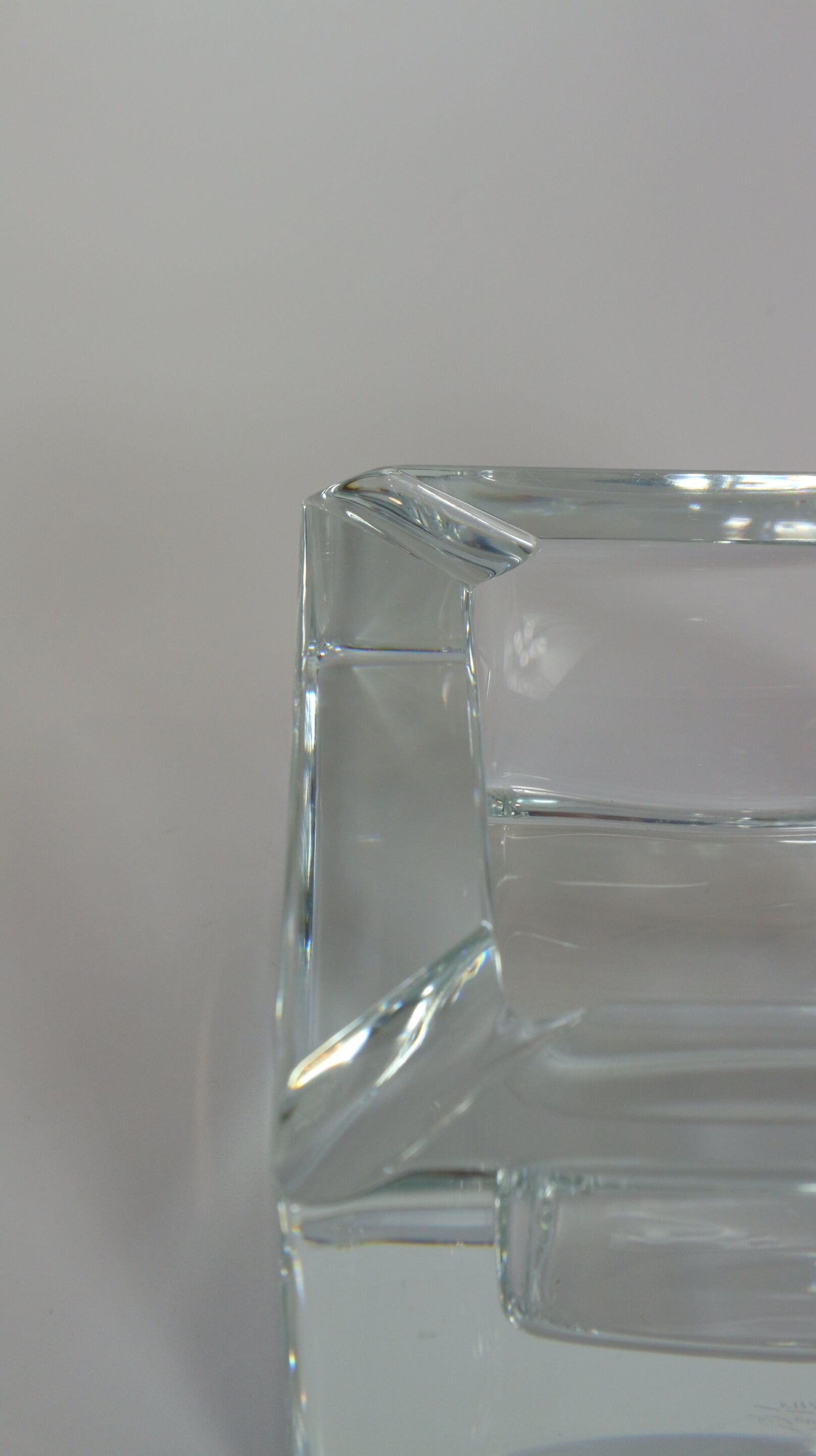 Cube/ Square shaped crystal ashtray Sevres France