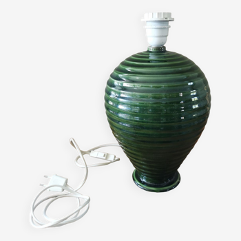 Vintage green ceramic lamp foot