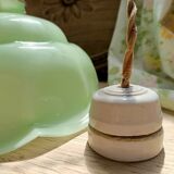 Green glass pendant lamp