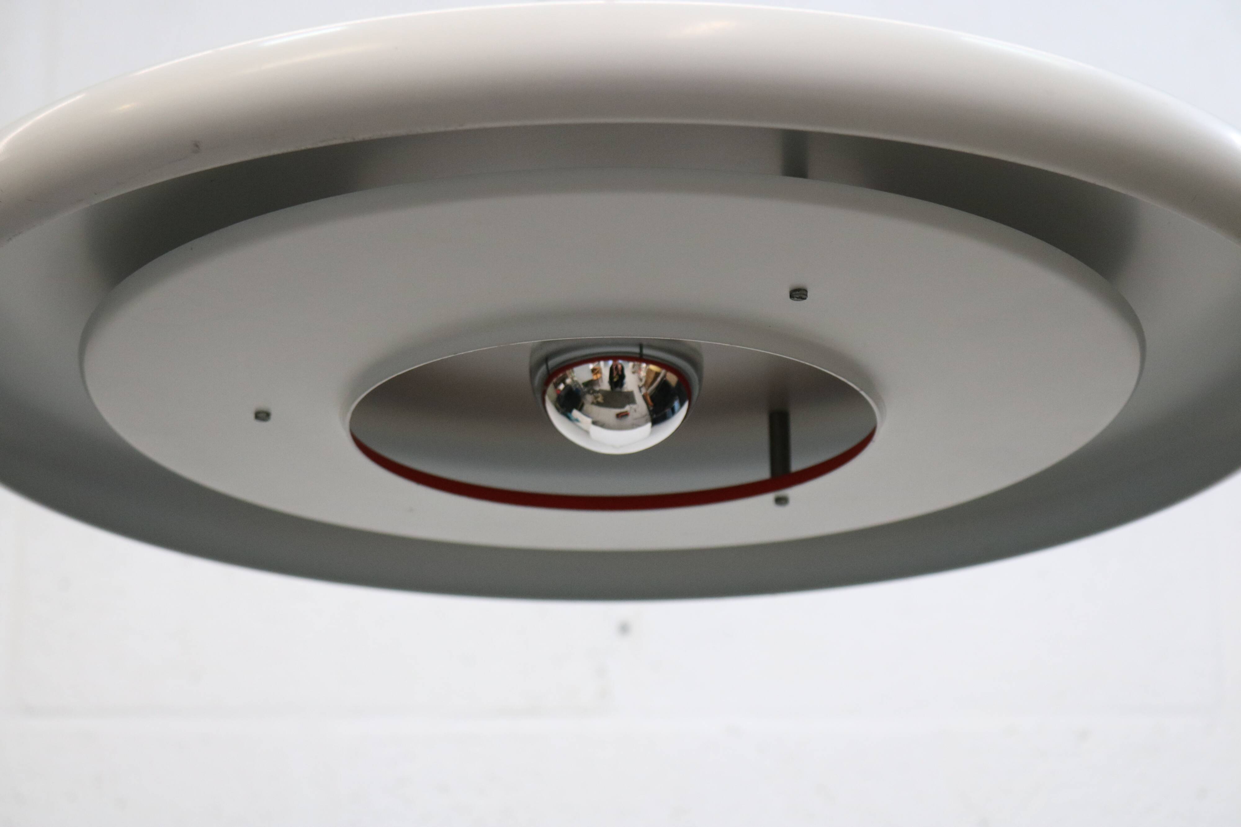 White XL Fog & Morup Optima Pendant Lamp: Hans Due Design, Denmark 1970s