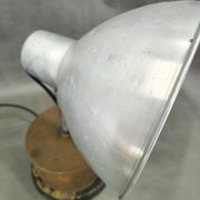 1940 industrial table lamp in aluminium and metal, Czechoslovakia
