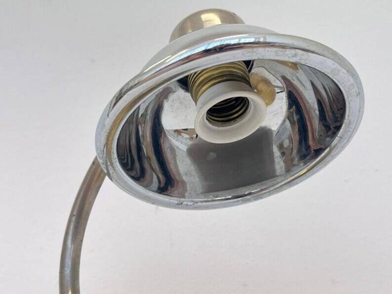 Rare Art Deco Table Chrome Lamp, 1930s