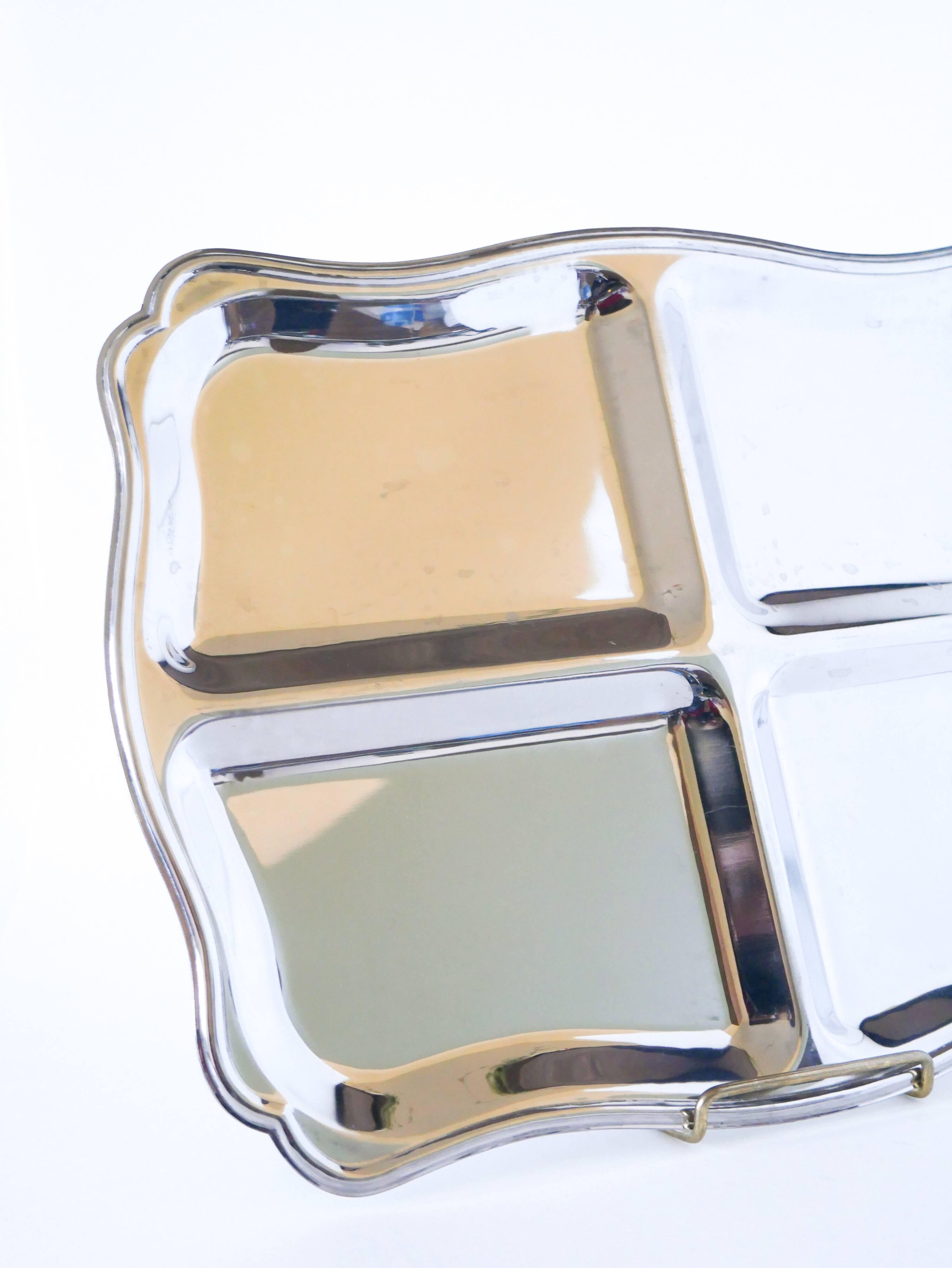 Rectangular compartmented tray, 1970 - 42 X 29 cm