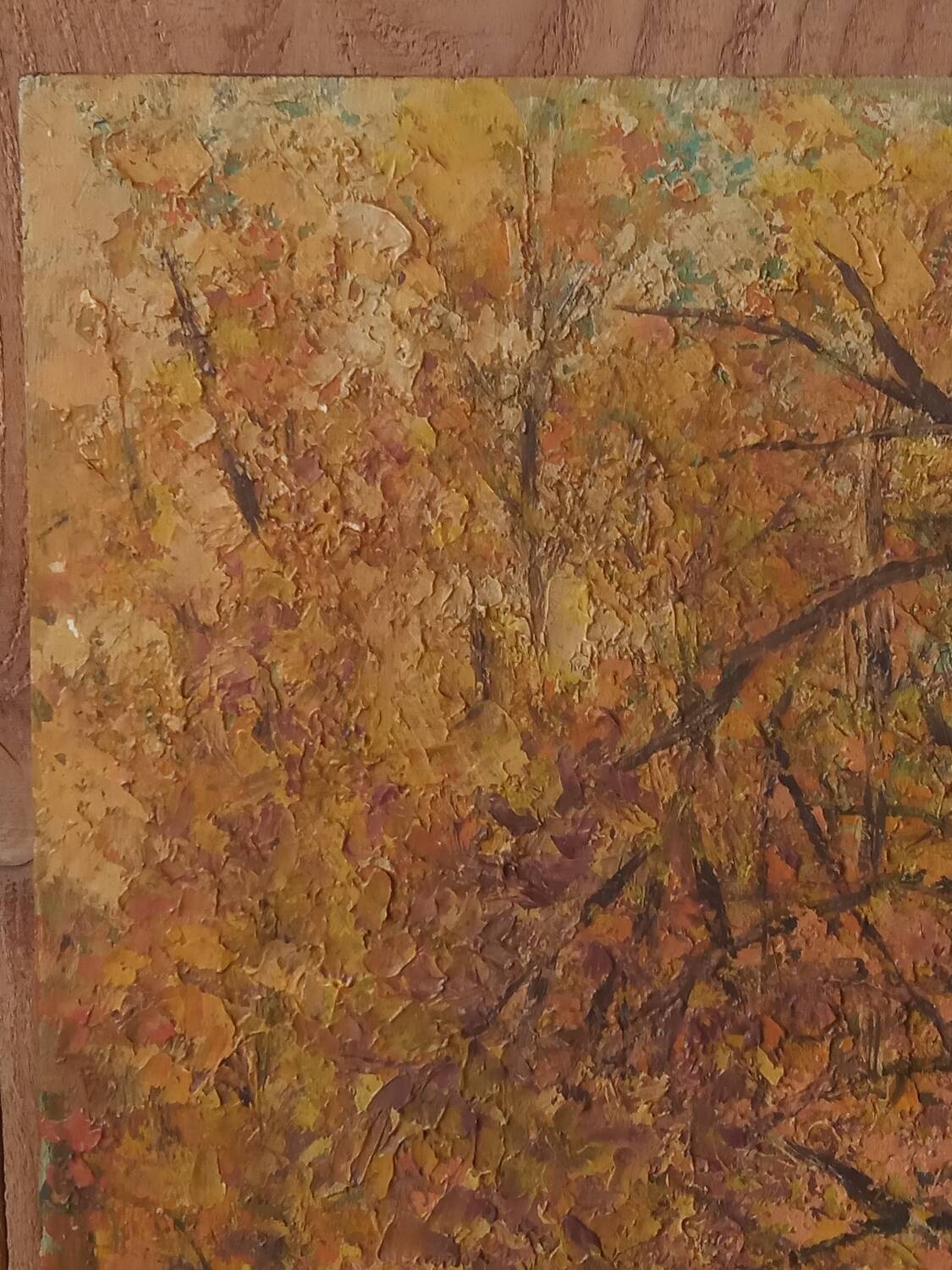 Oil painting, undergrowth landscape