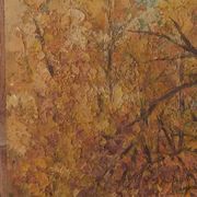 Oil painting, undergrowth landscape