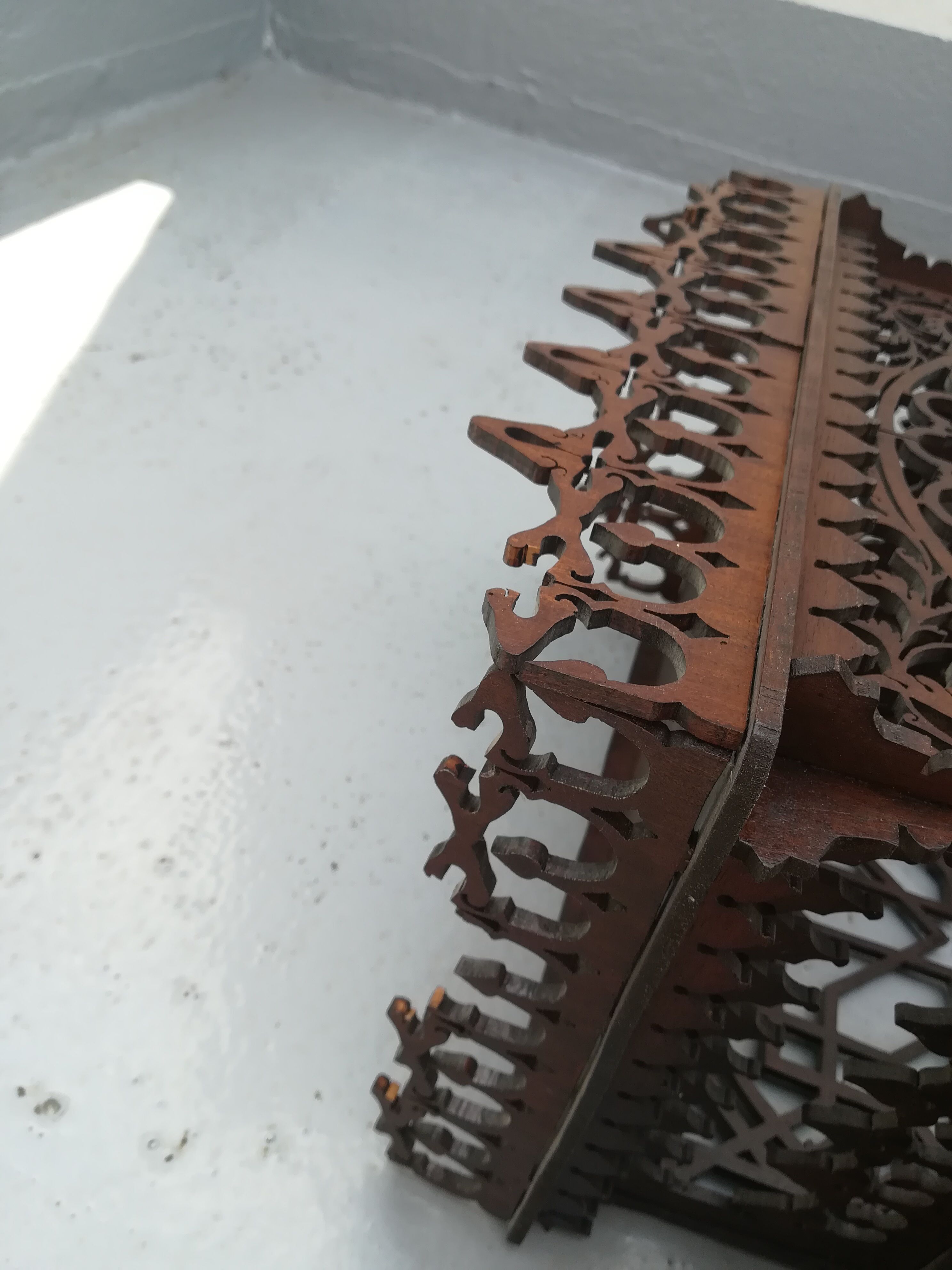 Oriental wooden shelf