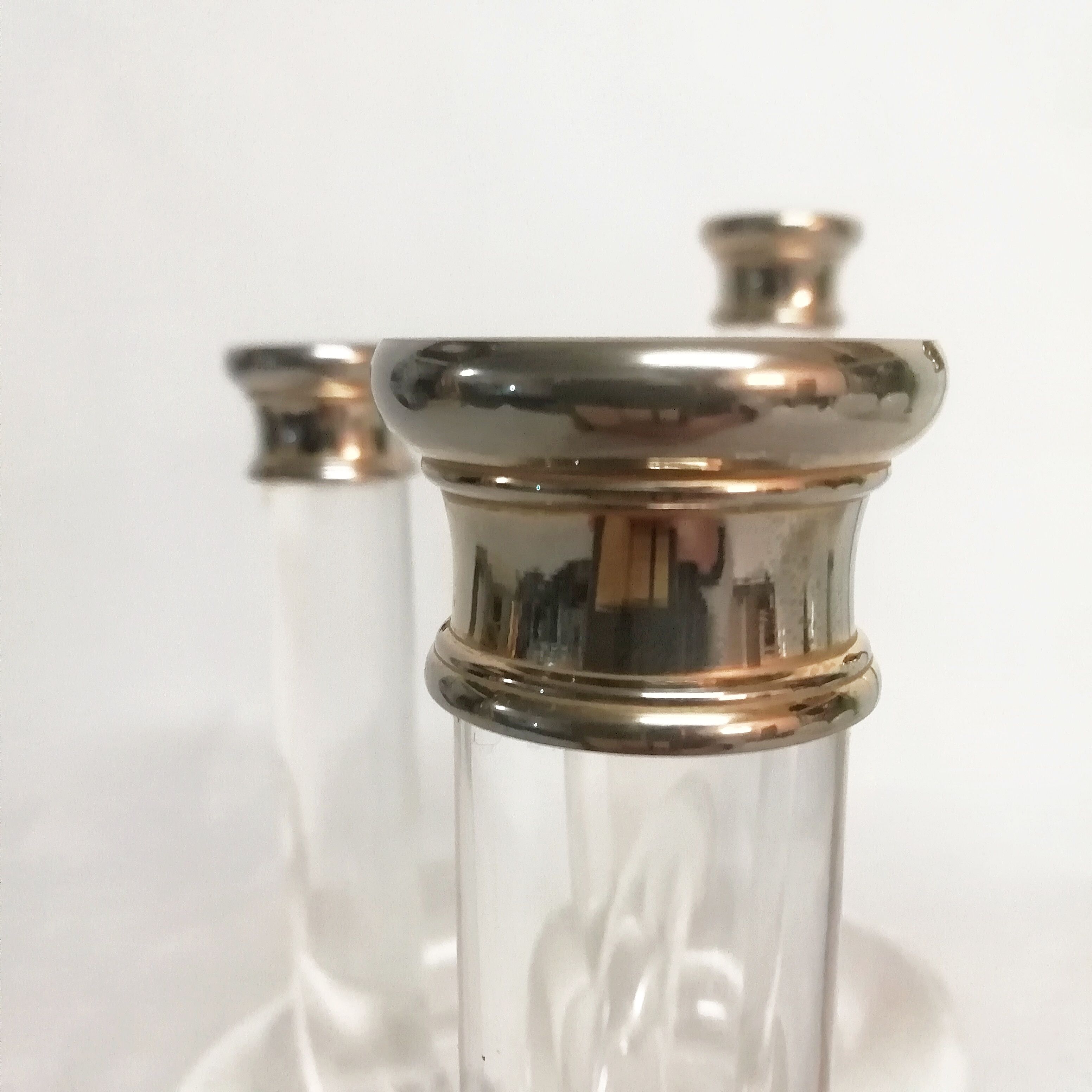 Pair of Dorothy Thorpe's "pretzel" lucite candlestiks 1960