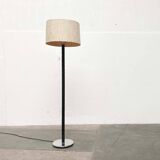 Leather floor lamp Model Flet modern Danish mid-century by Jo Hammerborg for Fog & Mørup, 1960s