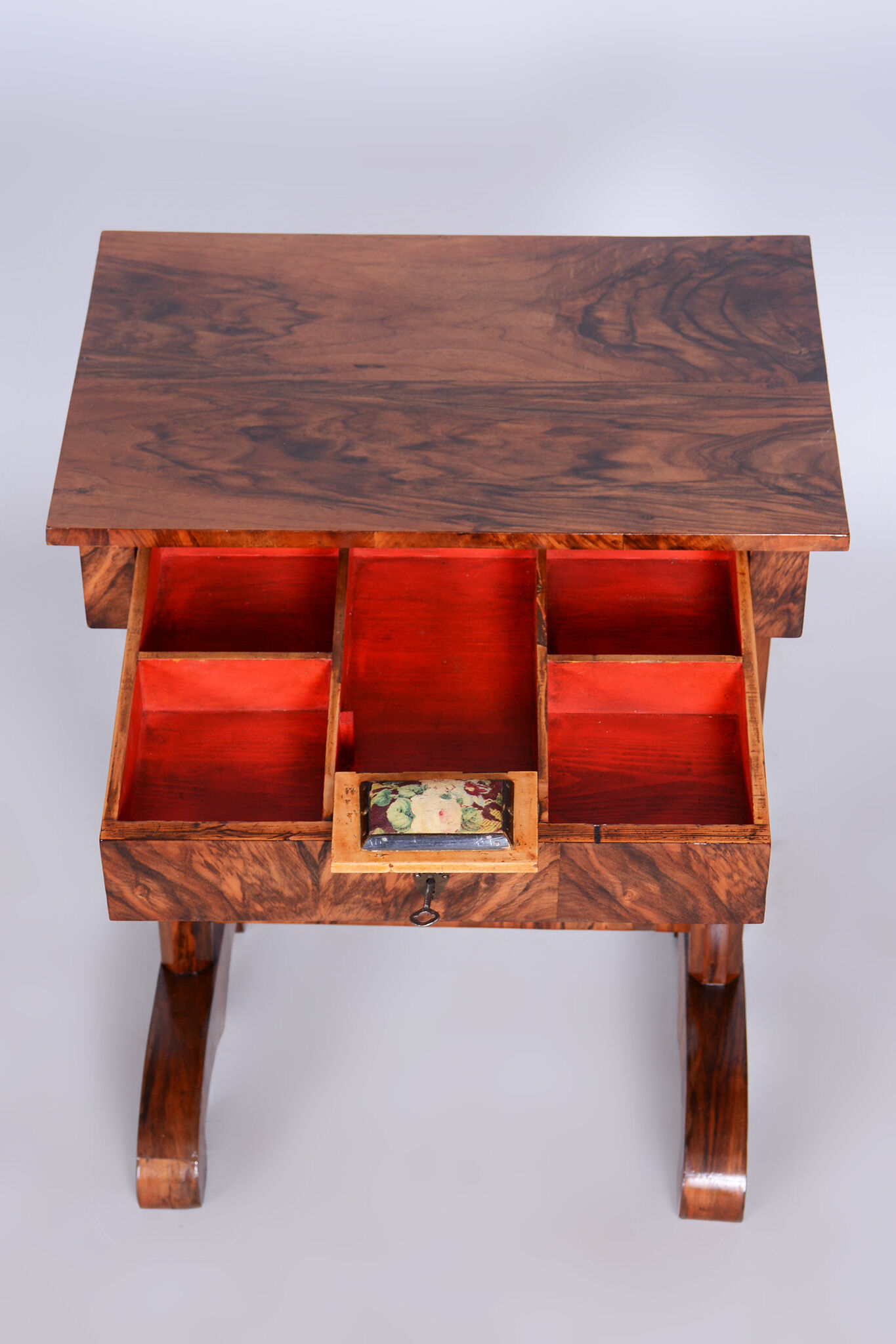 Biedermeier side table, restored, walnut, austria, 1820s