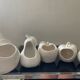 Set of 6 vintage ceramic fruit vases/cachepots