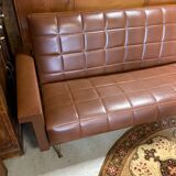 Set sofa daybed and armchair skaï vintage year 50