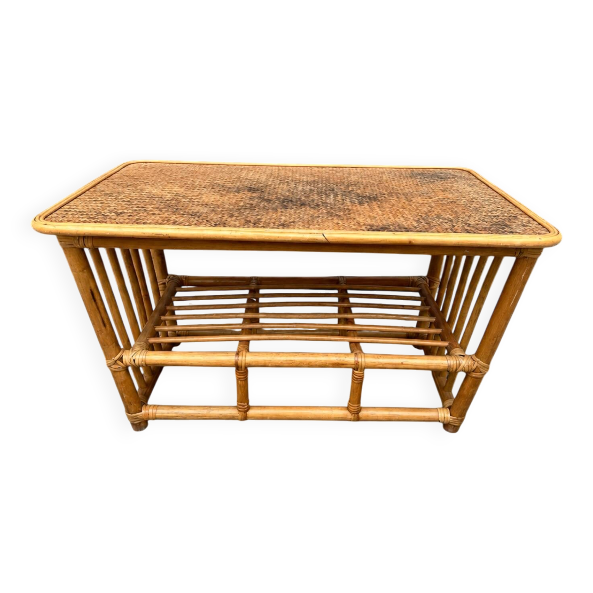 Wicker coffee table