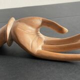 Wooden hand sculpture