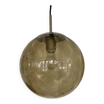 RAAK 1960s amber bubble glass globe pendant light