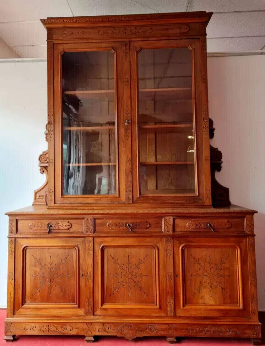 Louis Philippe period castle library in walnut circa 1830