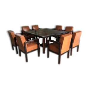 table et ses 8 fauteuils - art