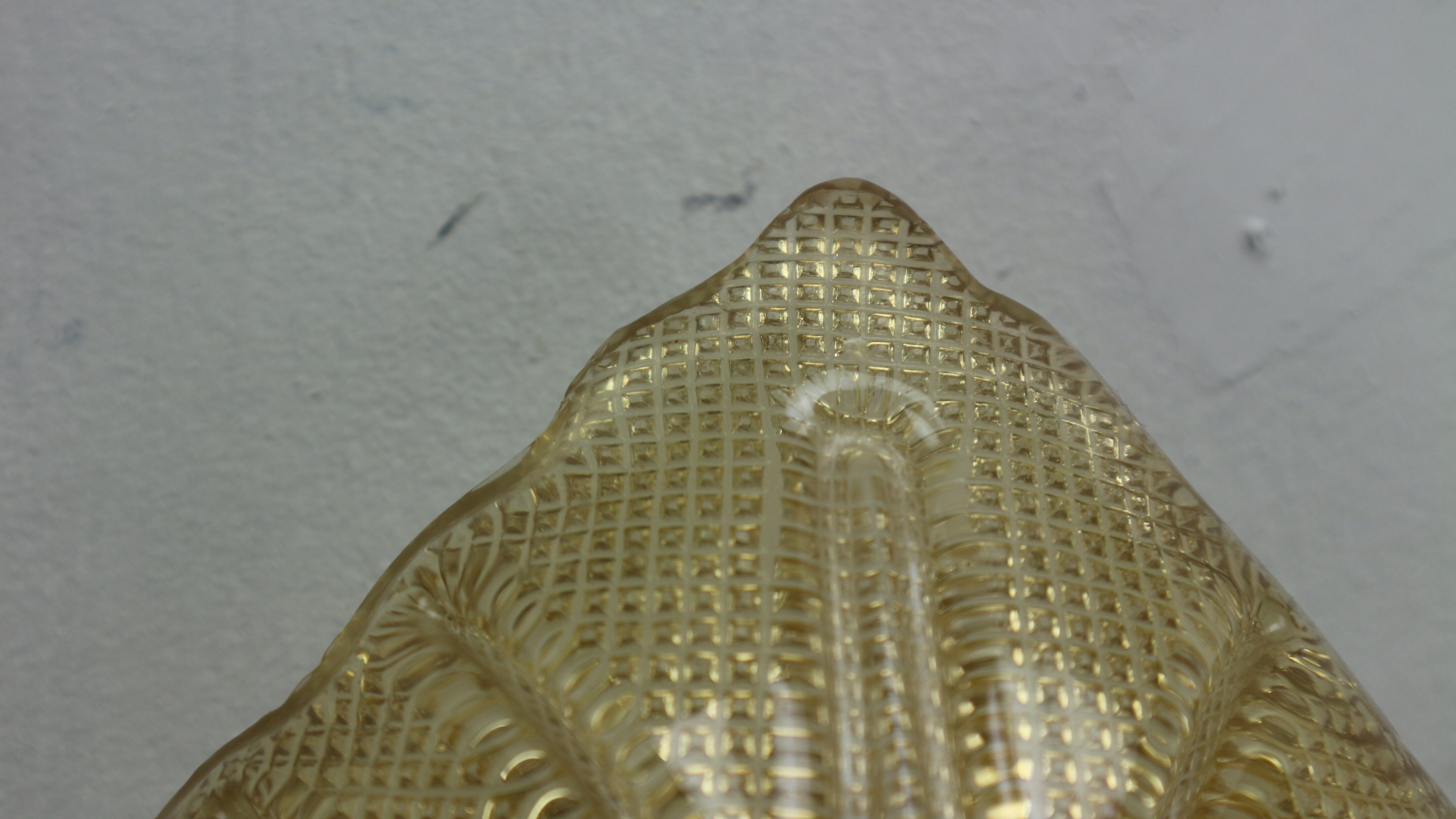 Set of 2 swedish leaf shaped wall sconces Fritz Kurz  for Orrefors, 1960s