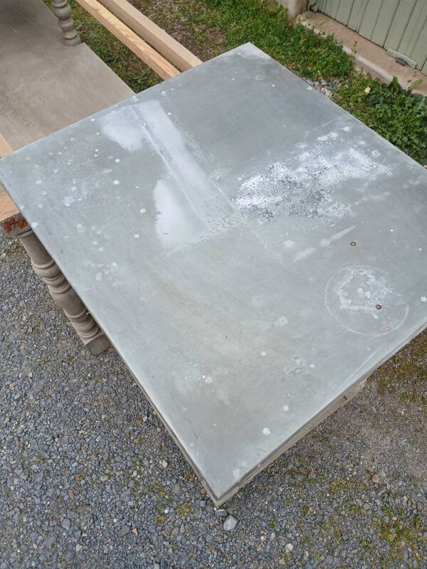 Grand meuble style drapier en bois et zinc