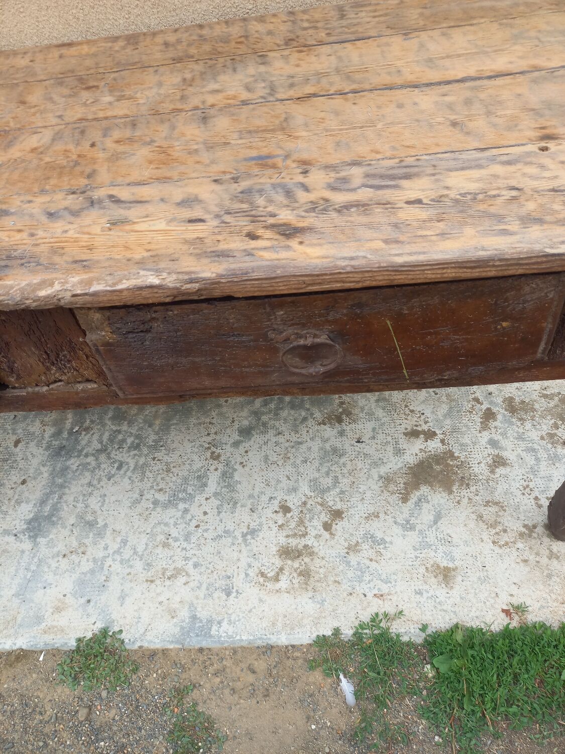 Very old office table
