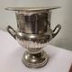 Antique champagne bucket in silver metal medicis shape