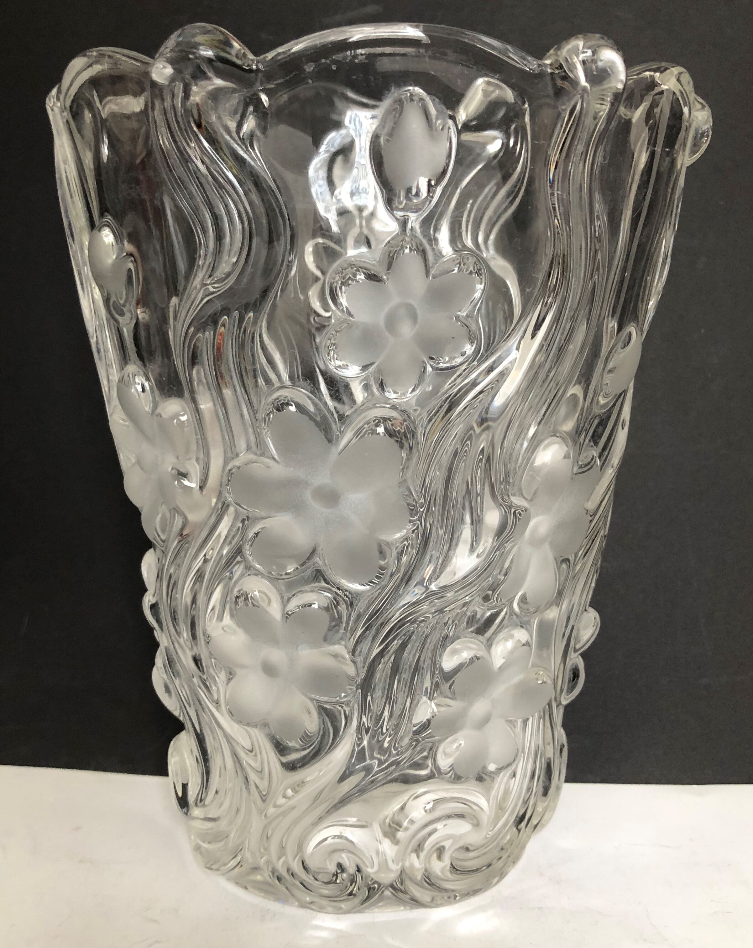 Vintage molded glass vase