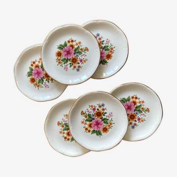 Lot de 6 assiettes vintage de la manufacture de Gien