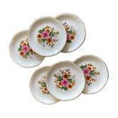Set of 6 vintage plates from the gien manufacture