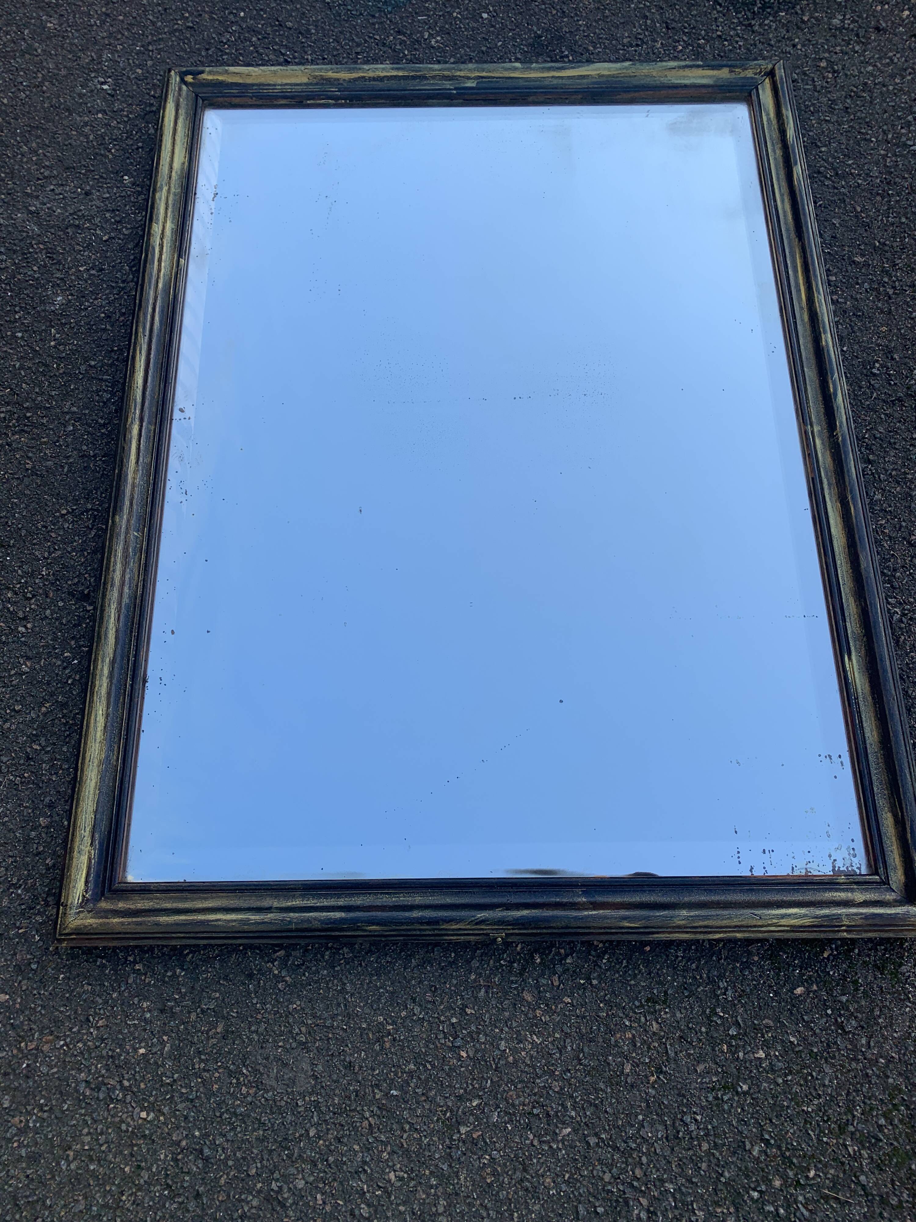 Large Black and Gold Mirror 75 x 100