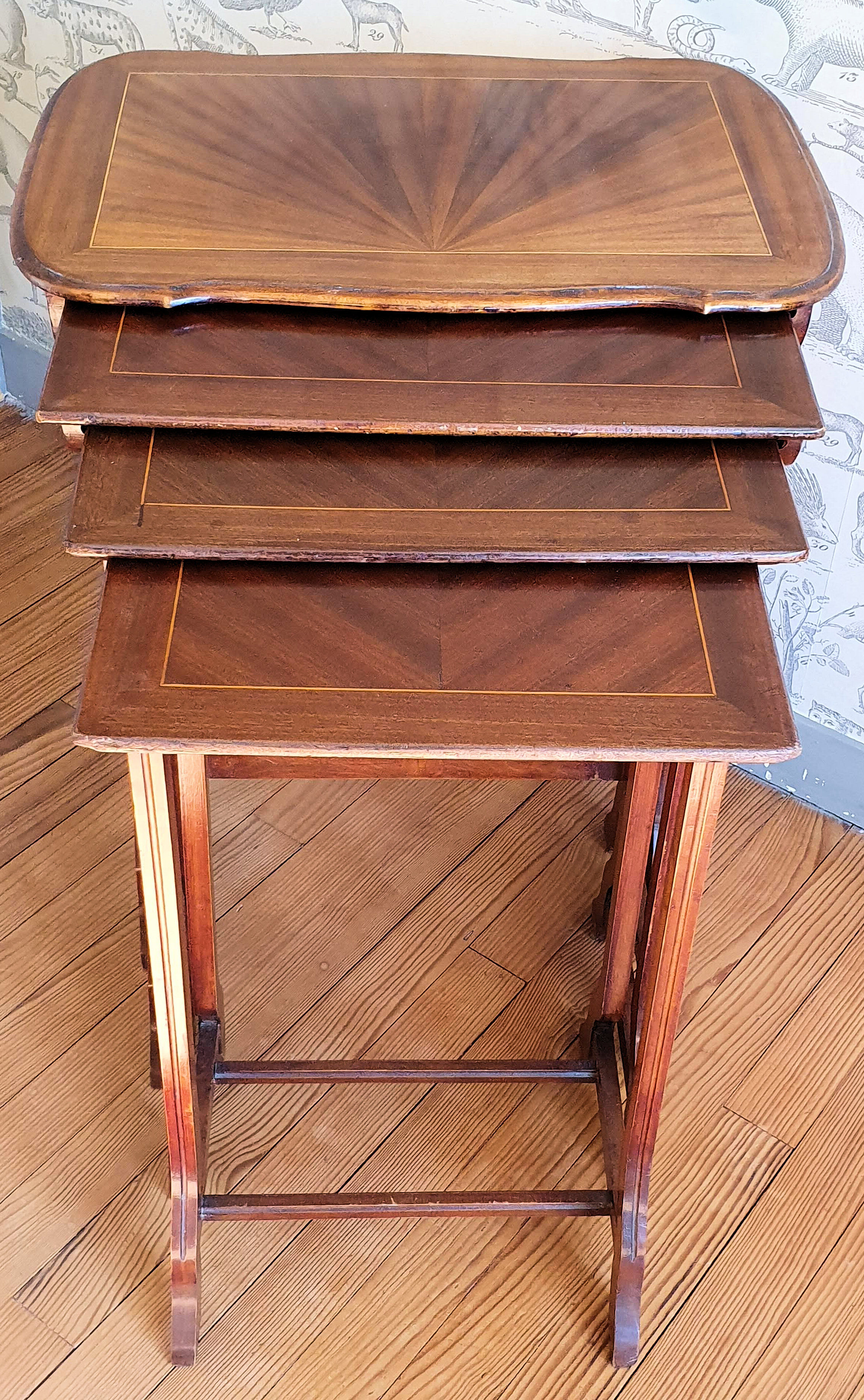 Suite of four nesting tables early twentieth century