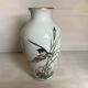 Large porcelain bird and flower vase