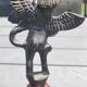 Pair of table bells musician angels in copper metal and bronze