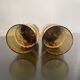 Set of 2 smoked orangeade glasses in woven wicker
