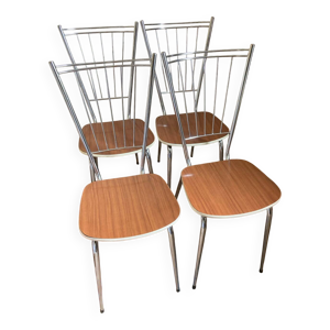 Chaises formica et chrome