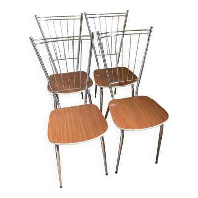 Chaises Formica et chrome