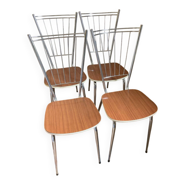 Chaises Formica et chrome