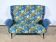 Banquette 2 Places en Tissu Bleu Azur – 1940