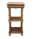 Henri II gueridon in walnut with marble top, early 20th century.
