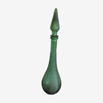 Green empoli carafe with flame cap