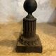 Pair of cast iron ball andirons