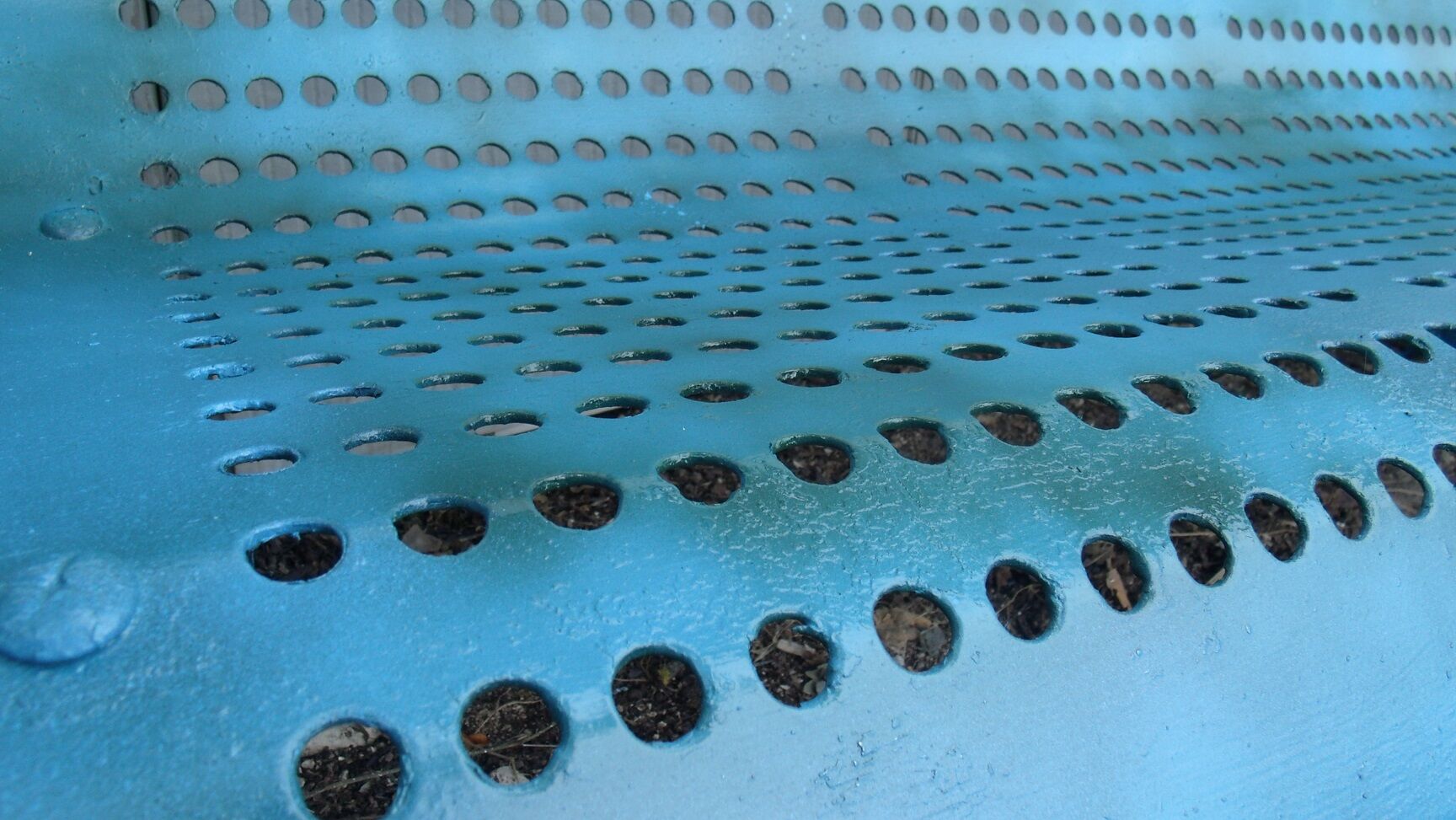 Banc public pour jardin metal perforé