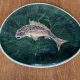 Fish service in glazed earthenware painted by hand signed Le Mao - 1960