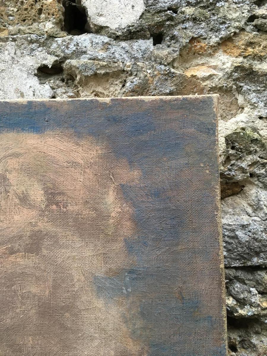 Oil on canvas country scene