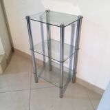 Small 70s shelf in metal and glass