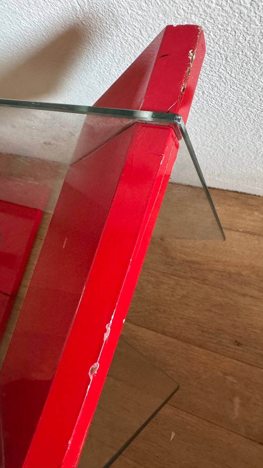 Designer glass coffee table