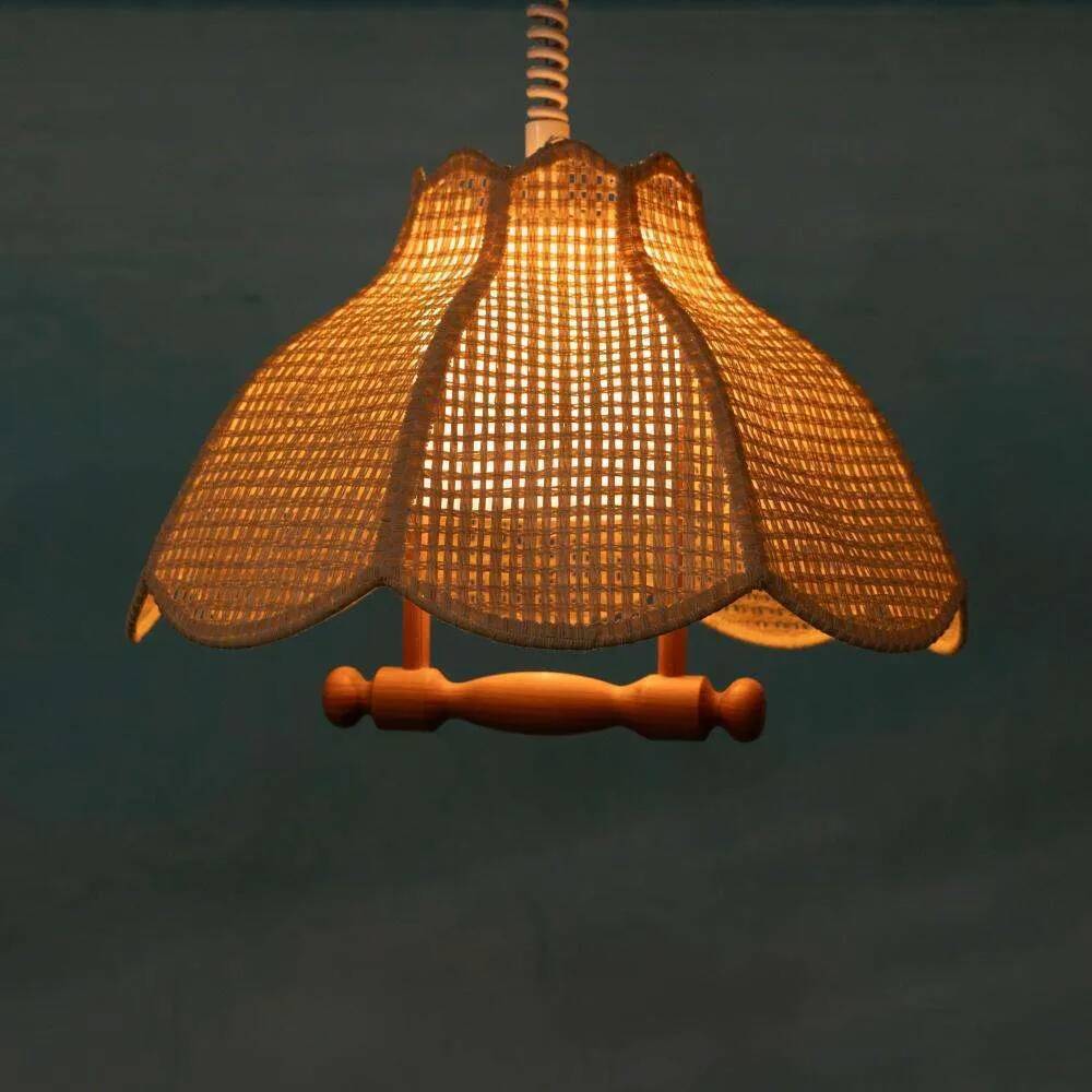 Swedish suspended lamp in bohemian strap.